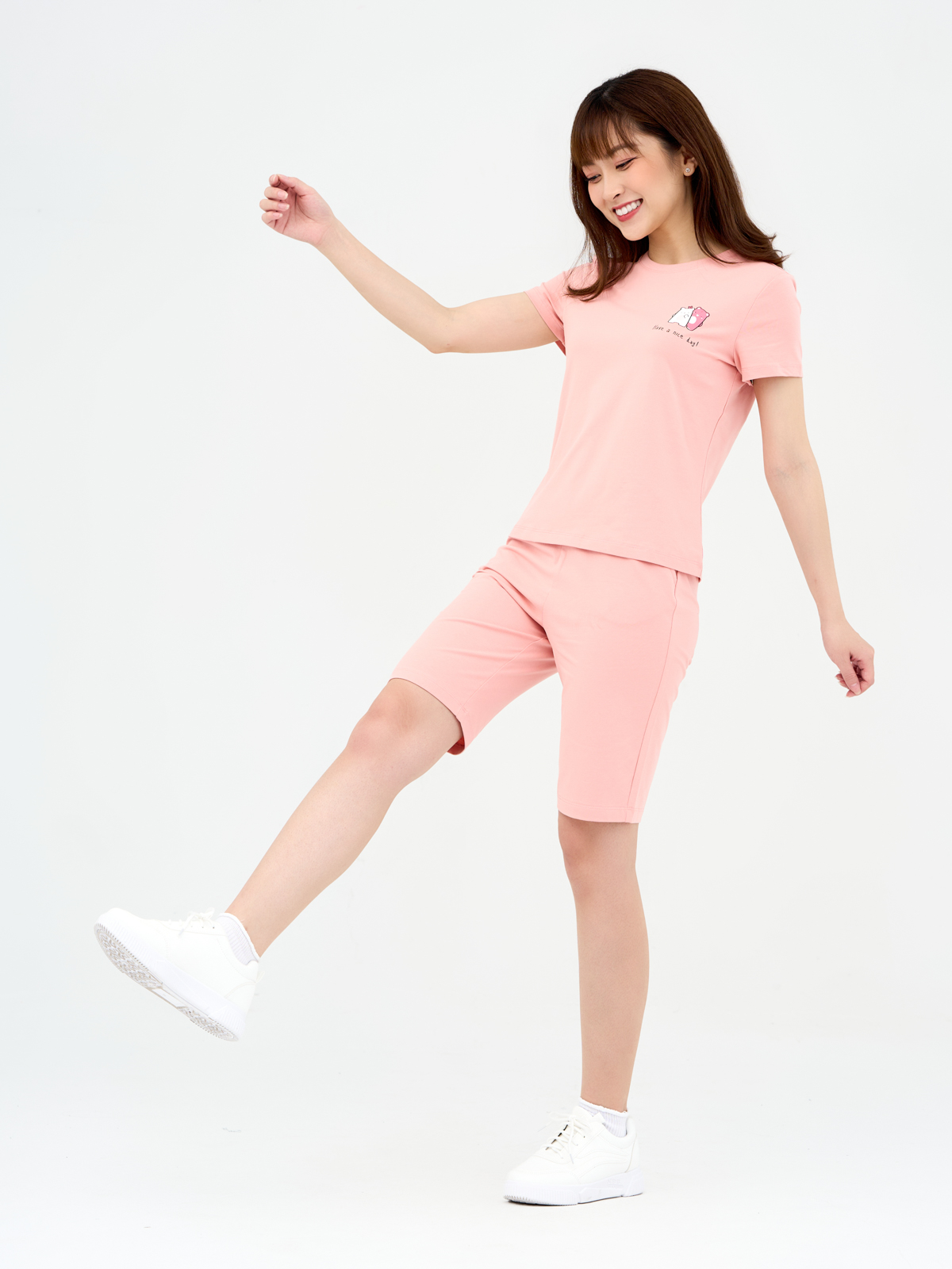 Đồ Bộ Nữ Lửng In Gấu Cotton 95/5