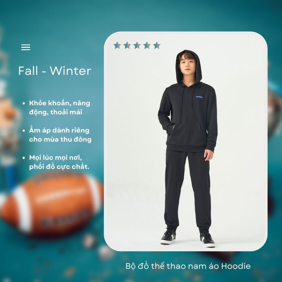 BỘ ĐỒ Thể thao nam với áo hoodie
