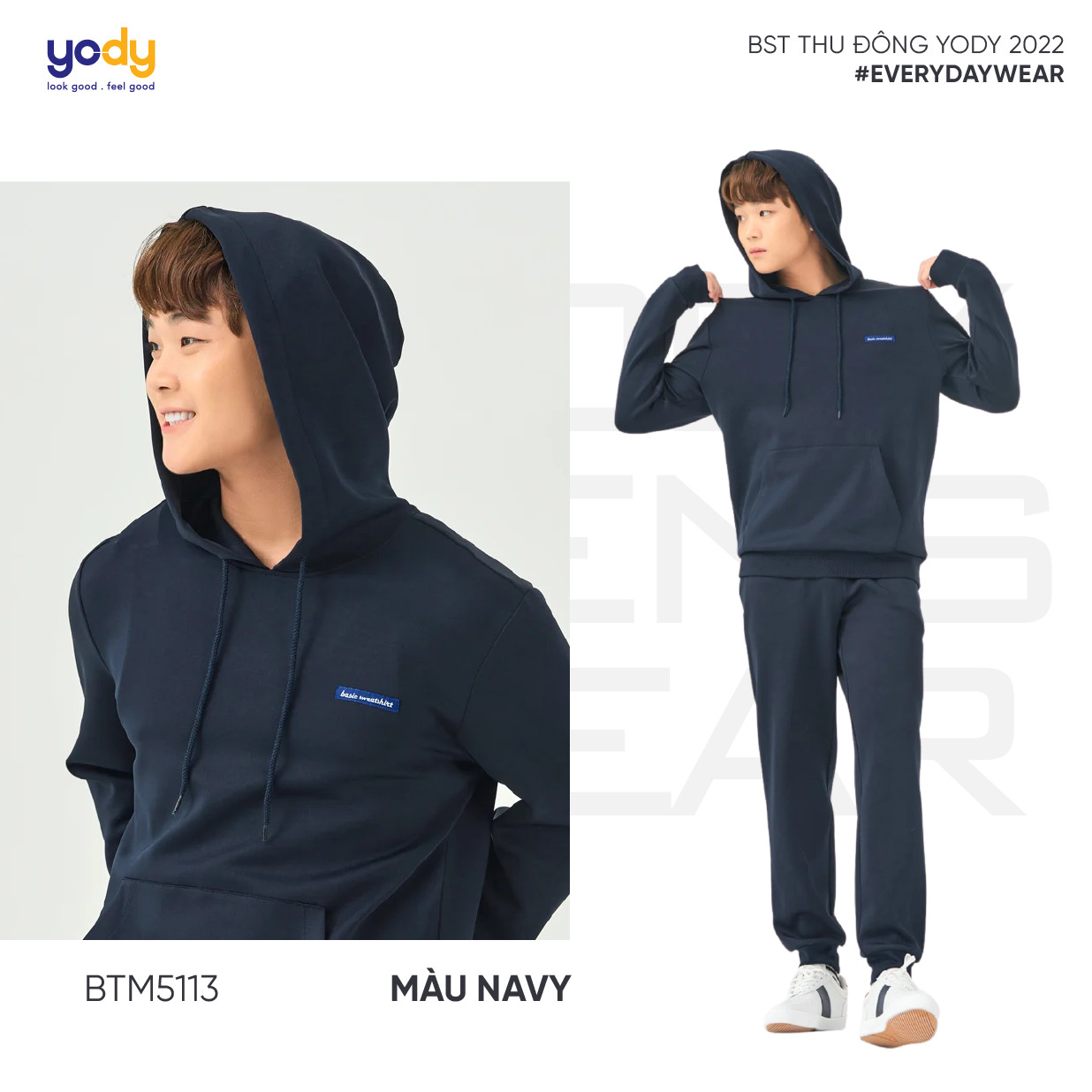 bộ đồ thể thao với áo hoodie nam