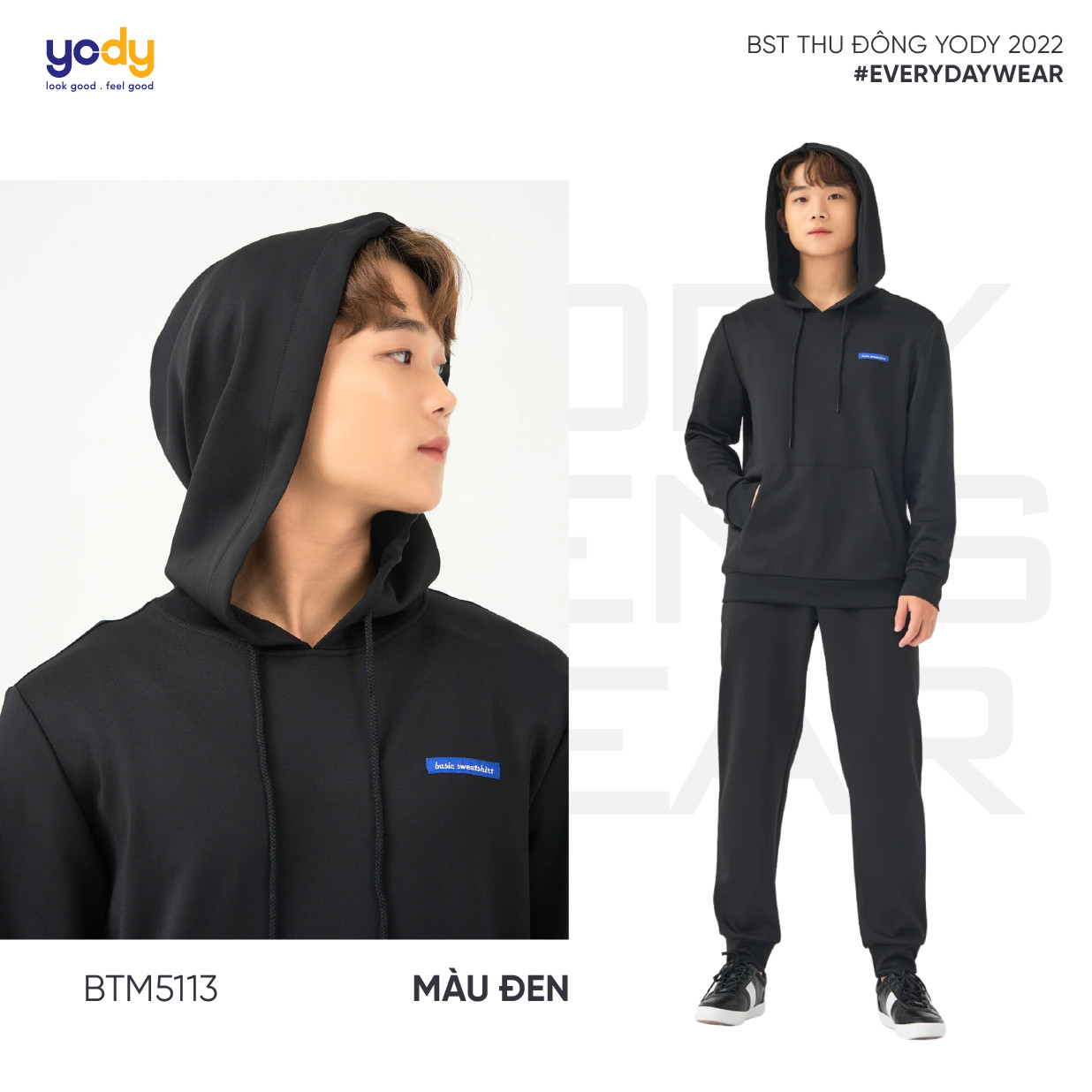 bộ đồ thể thao với áo hoodie nam