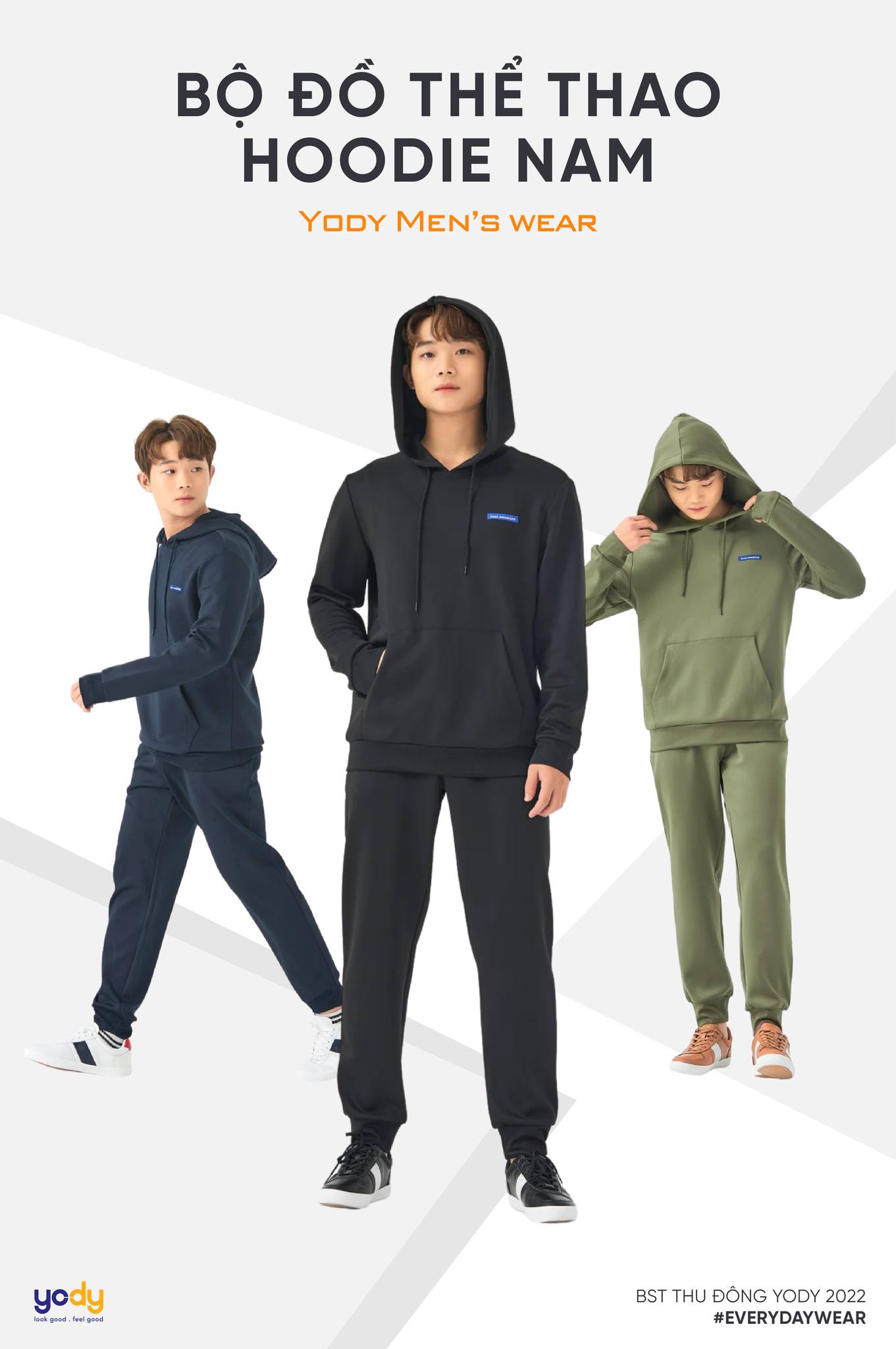 bộ đồ thể thao với áo hoodie nam