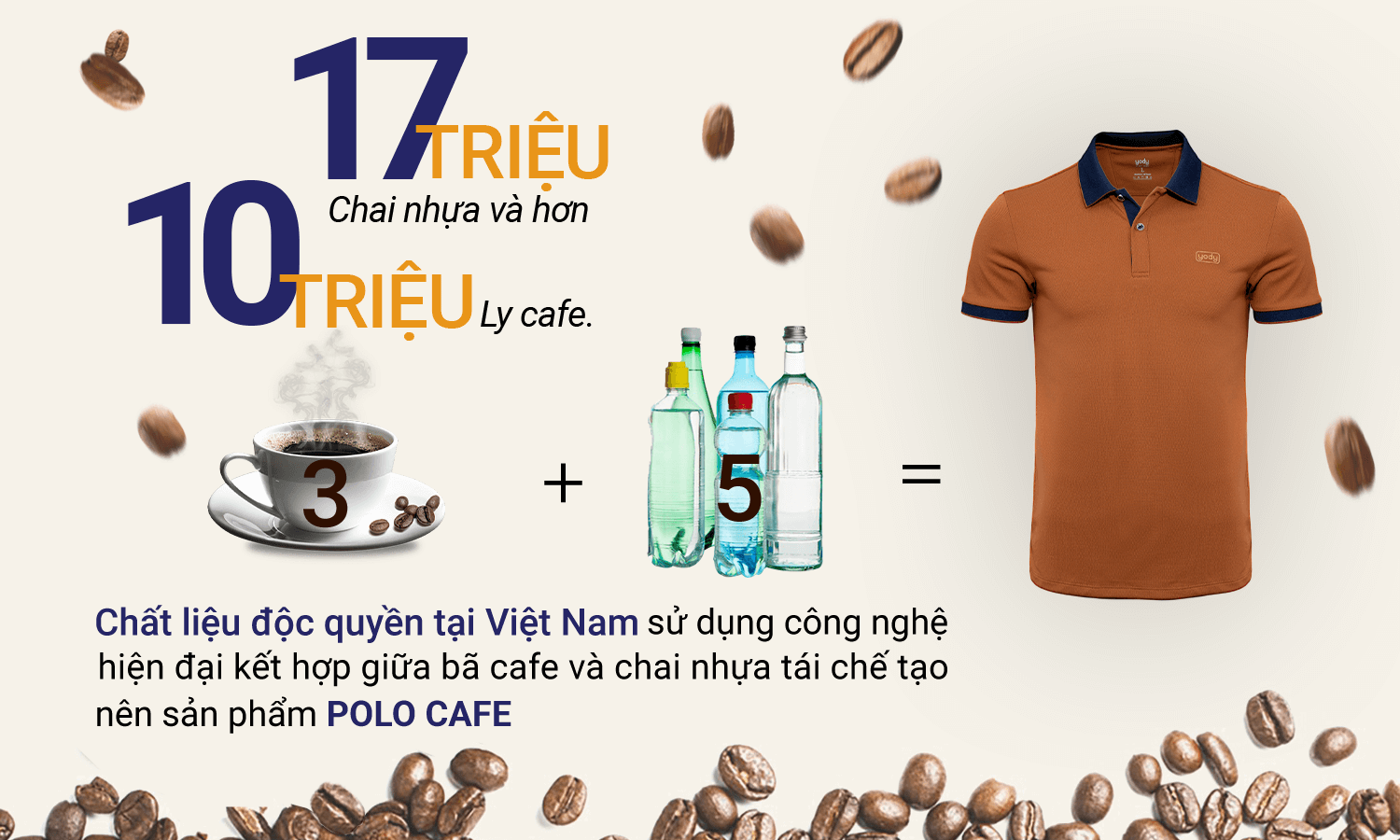 Áo polo nam vải cafe