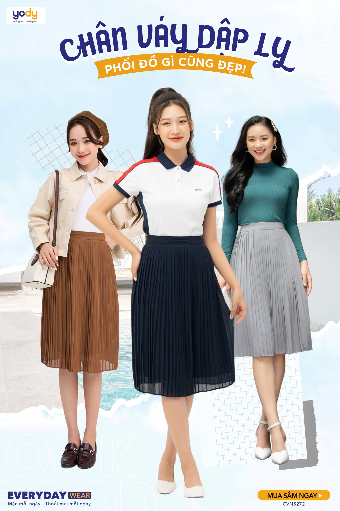 Chân Váy Nữ Dập Ly