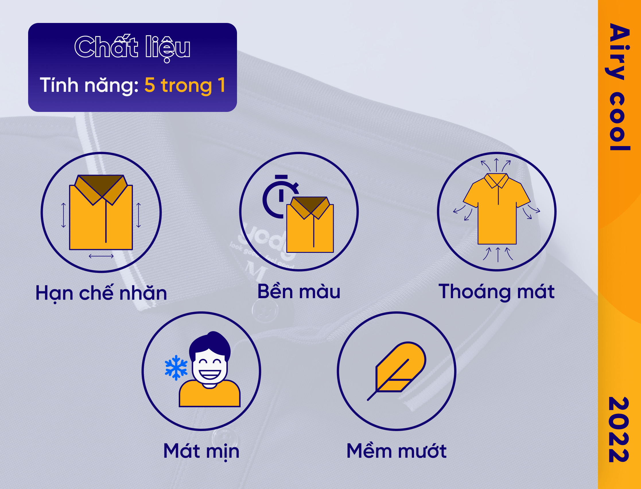 Chất liệu Polo Airy Cool