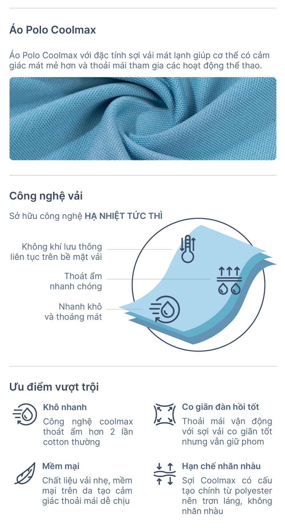 Áo Polo Trẻ Em Coolmax Siêu Mát Phối Bo