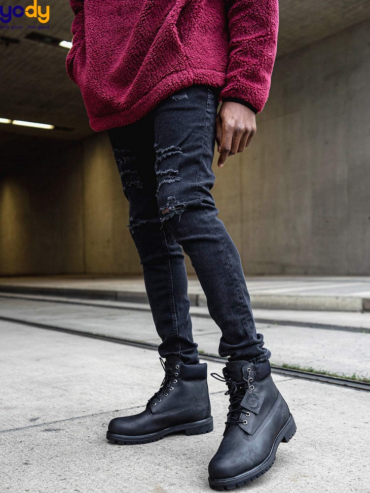 Phối đồ với giày boots cao cổ nam