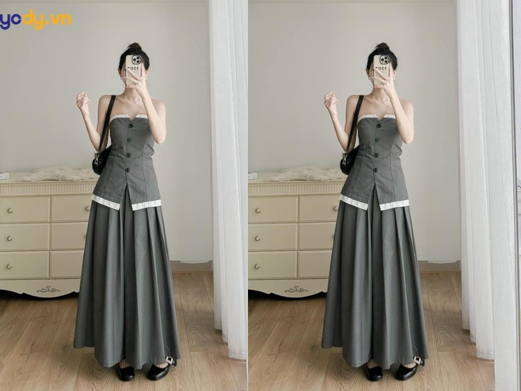 mix đồ đi biển cho người gầy