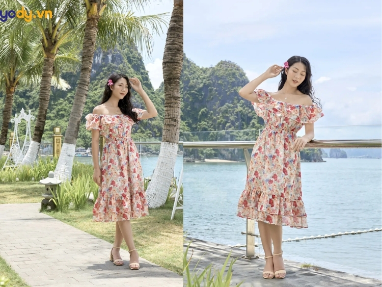 mix đồ đi biển cho người gầy