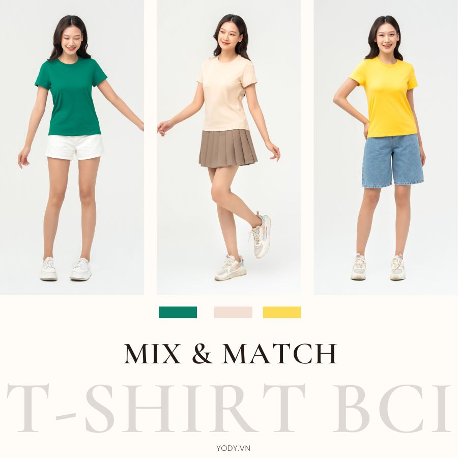 Áo Thun Nữ Cơ Bản Cotton BCI