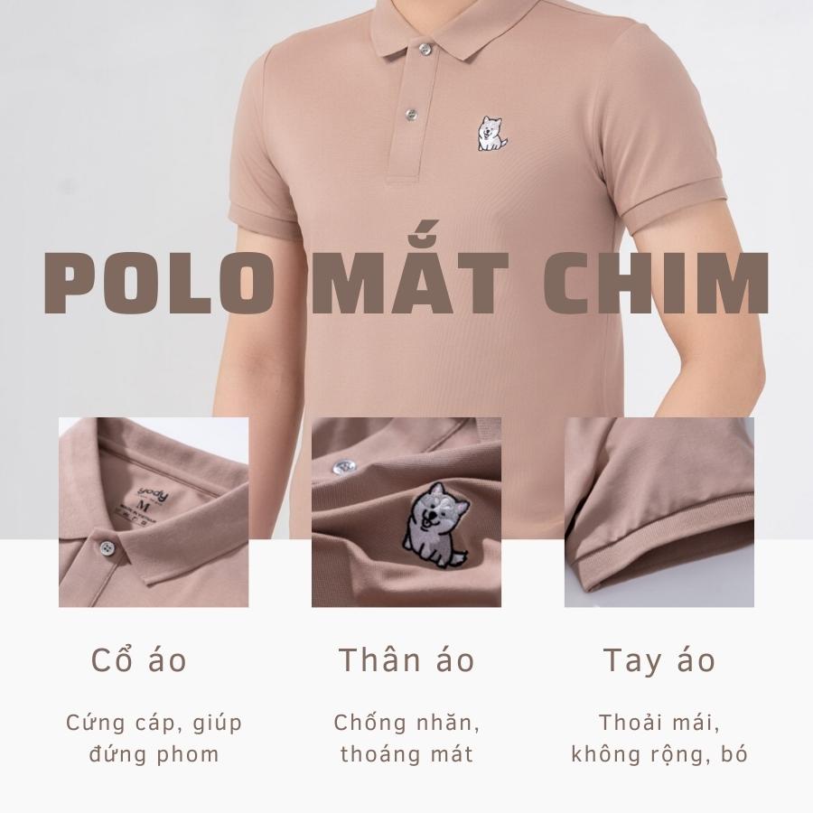 Áo Polo Nam Pique Mắt Chim Thêu Ngực