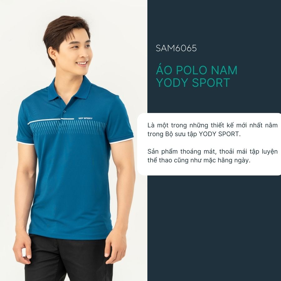 Áo Polo Thể Thao Nam Dáng Suông In Ngực