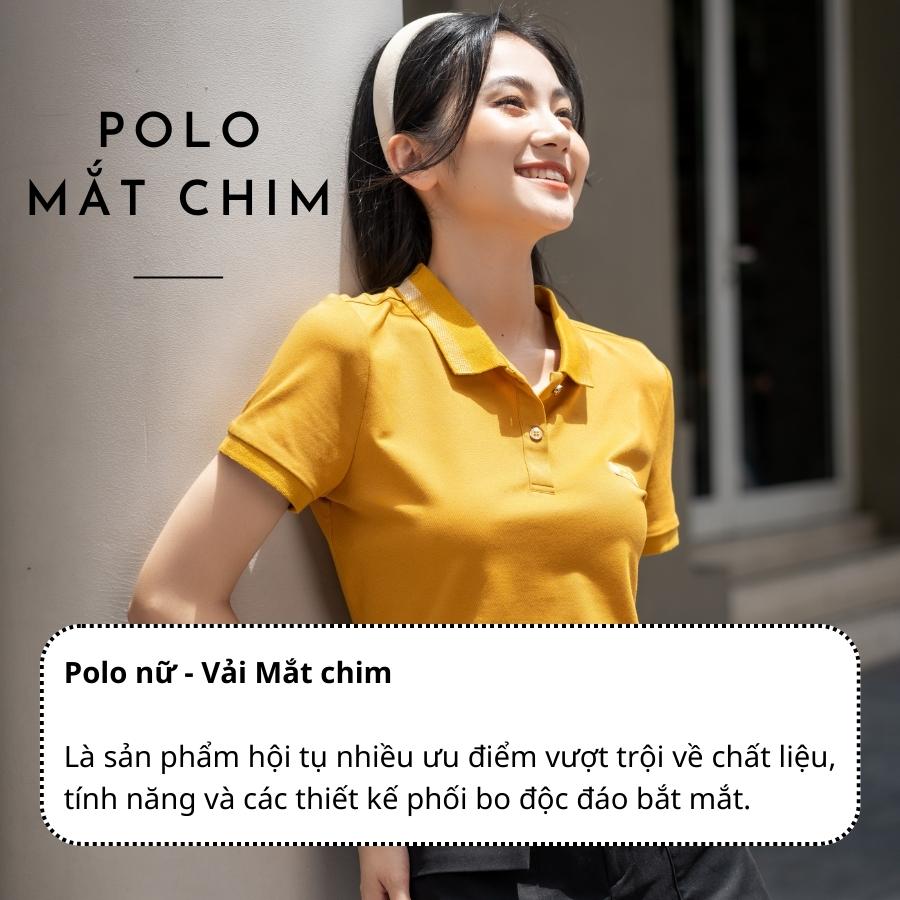 Áo Polo Nữ Tay Ngắn Pique Mắt Chim
