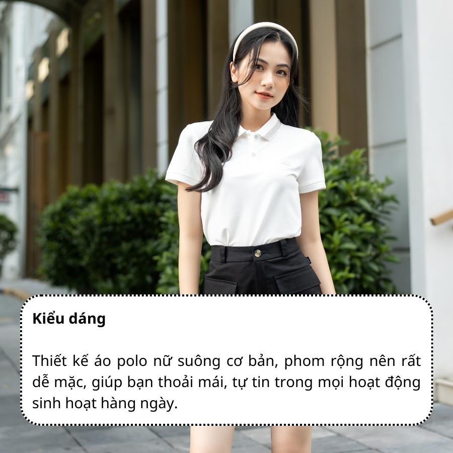 Áo Polo Nữ Tay Ngắn Pique Mắt Chim