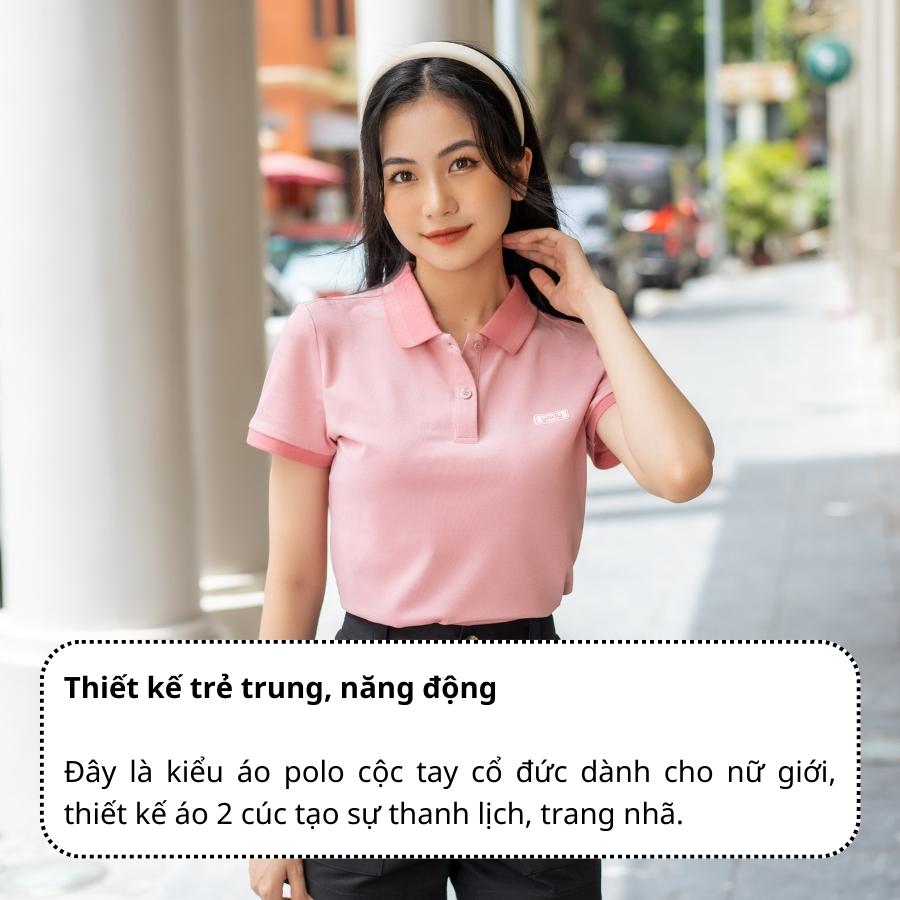 Áo Polo Nữ Tay Ngắn Pique Mắt Chim