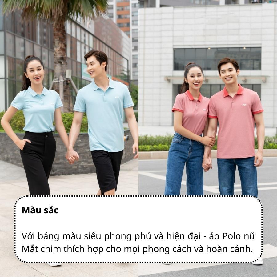 Áo Polo Nữ Tay Ngắn Pique Mắt Chim