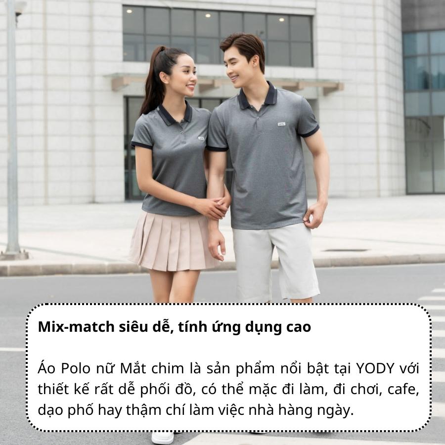 Áo Polo Nữ Tay Ngắn Pique Mắt Chim