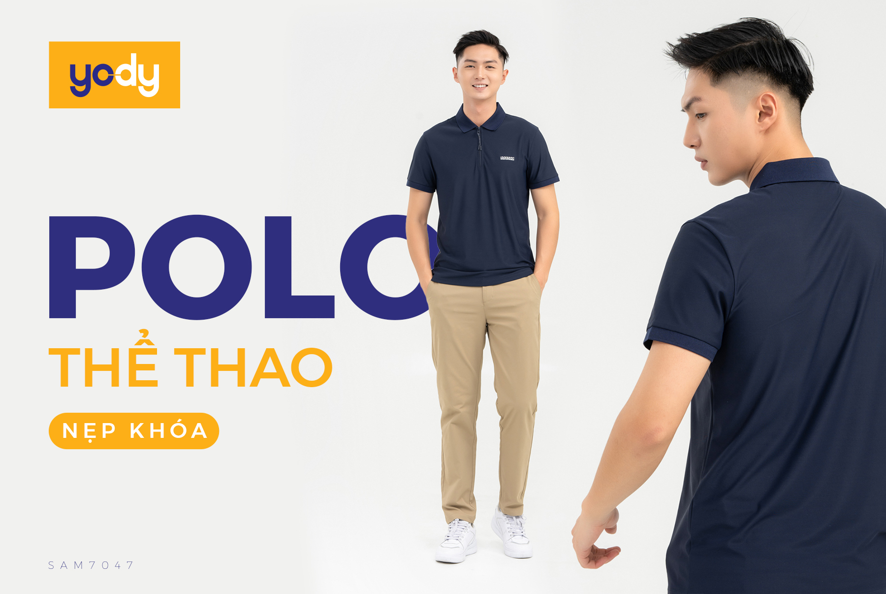 Polo Thể Thao Nam Airycool Nẹp Khóa