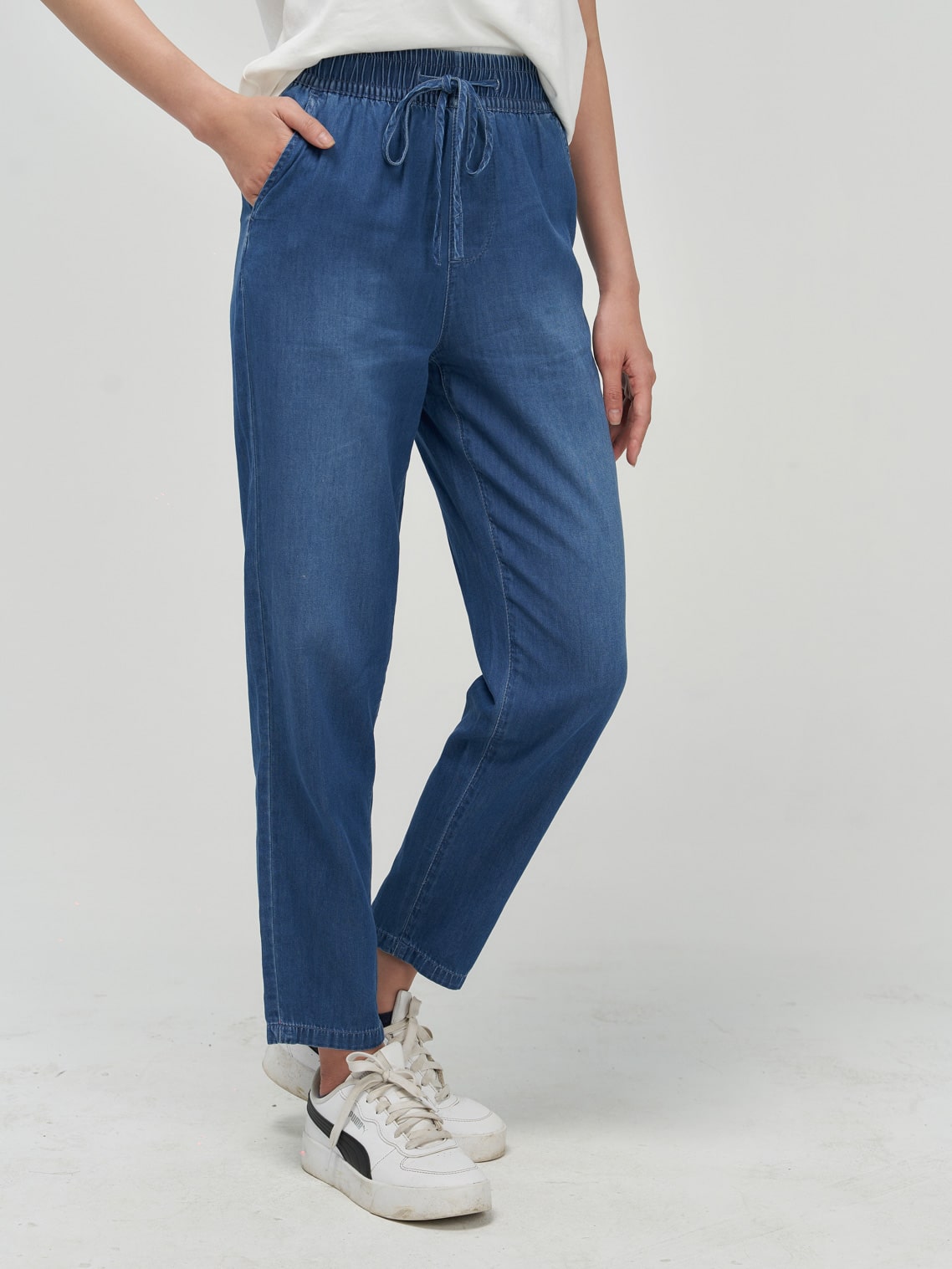 Quần Jean Giấy Nữ Baggy Cạp 5cm