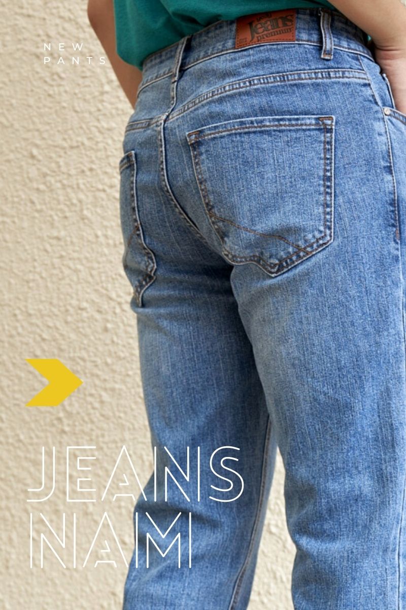 Quần jean nam vải cotton mỹ