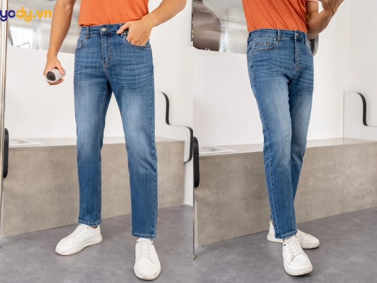 Quần Jean Nam Ống Côn