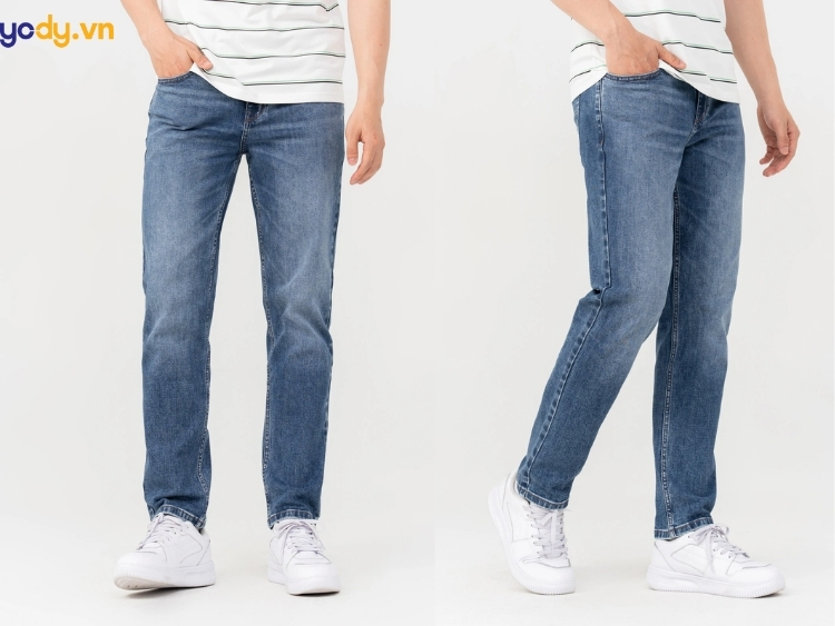 Quần Jean Nam Ống Côn