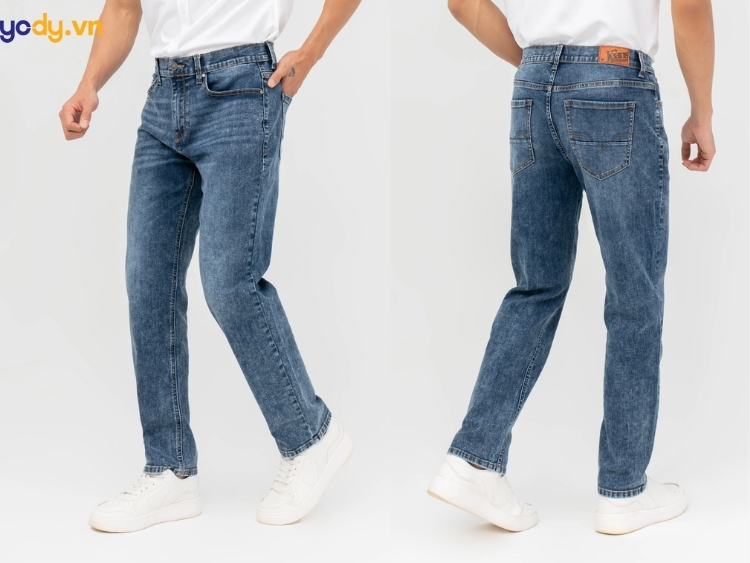 Quần Jean Nam Ống Côn