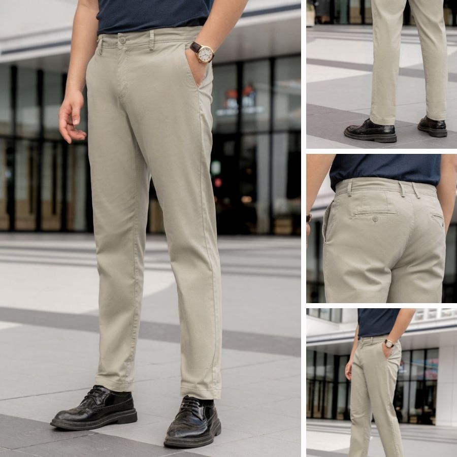 quần kaki nam dáng slim