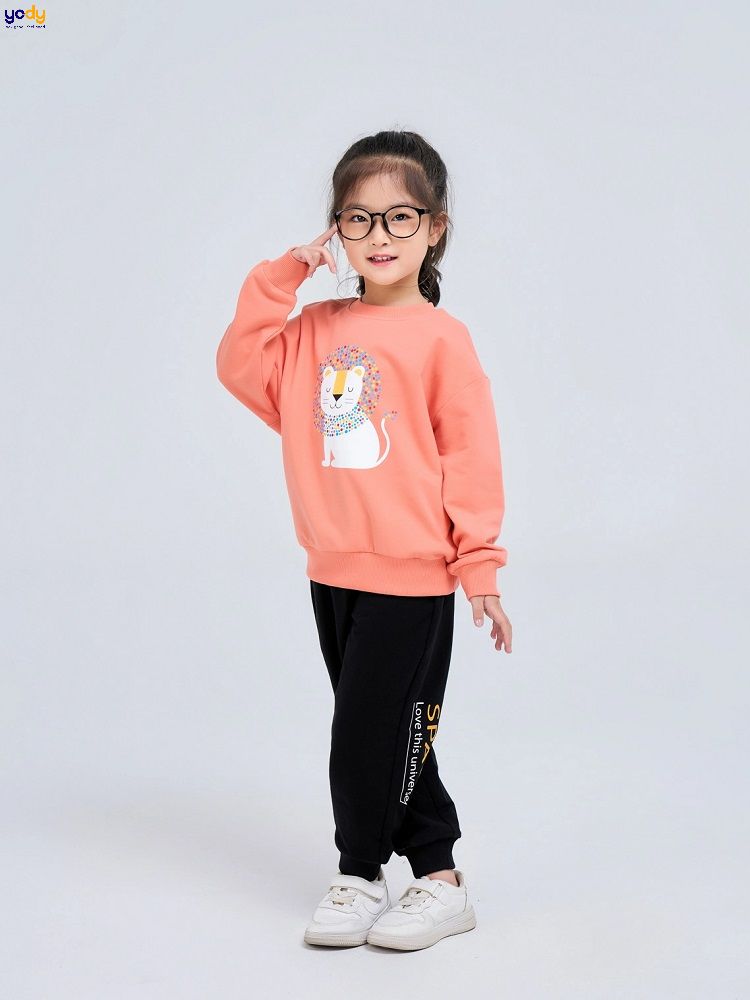 Quần nỉ trẻ em in sườn