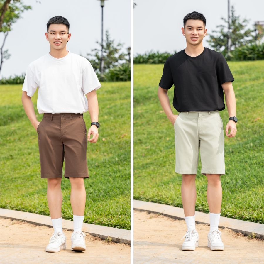 Quần Short Nam Phối Túi Sườn