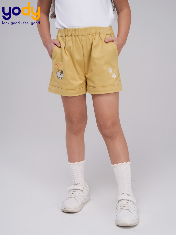 Quần short trẻ em thêu gấu