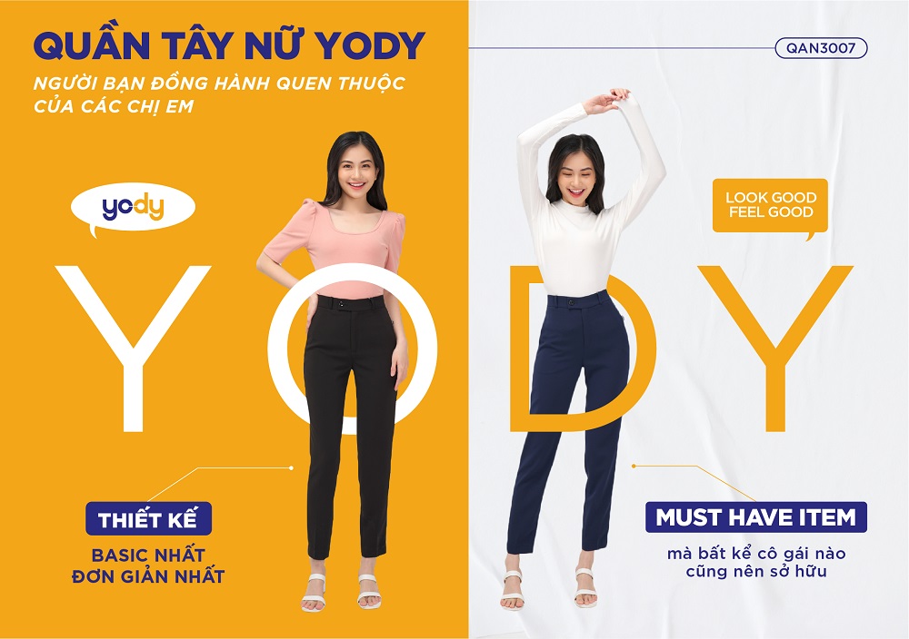 Quần Âu Nữ Lưng Cao Ống Côn Co Giãn Tốt