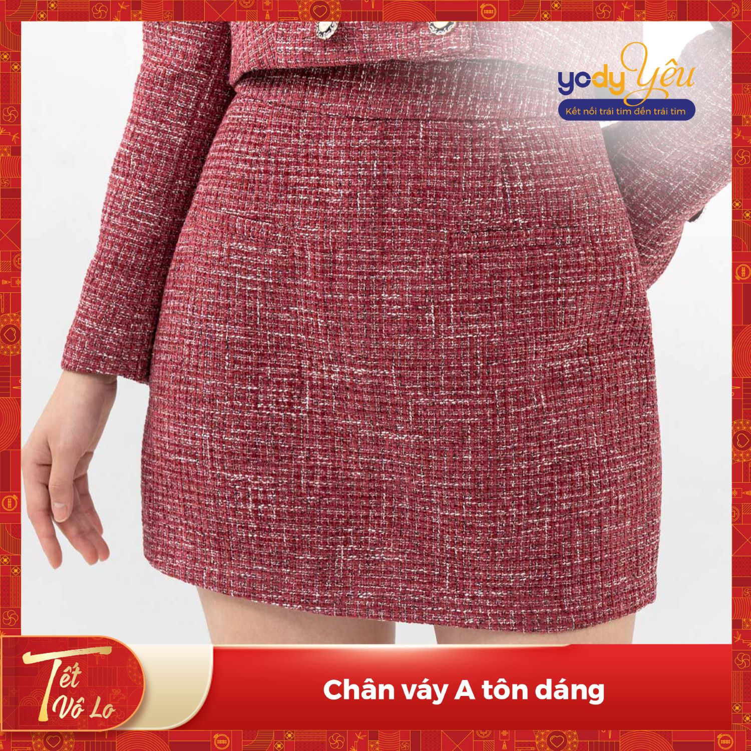 Set Nữ Dạ Tweed Vest Croptop