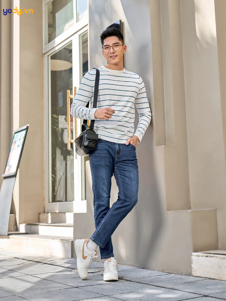 Quần jean nam dáng slimfit