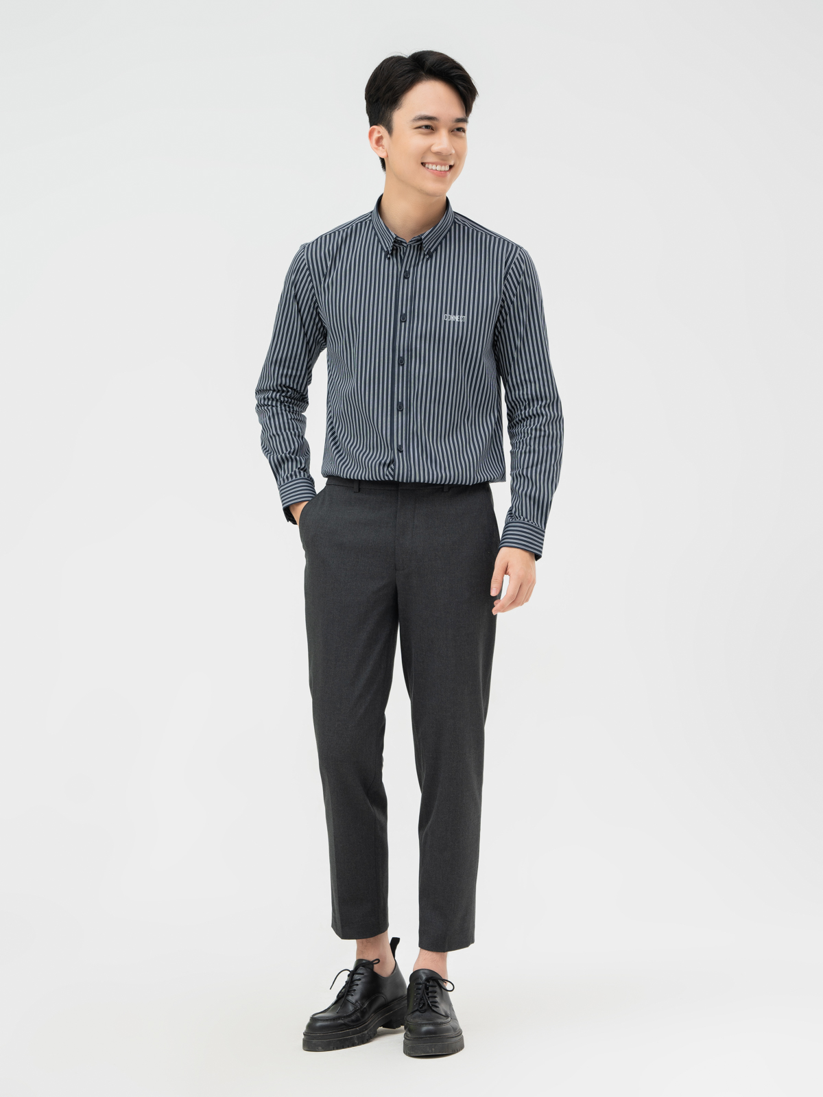 Quần âu nam phối cạp chun siêu tiện lợi