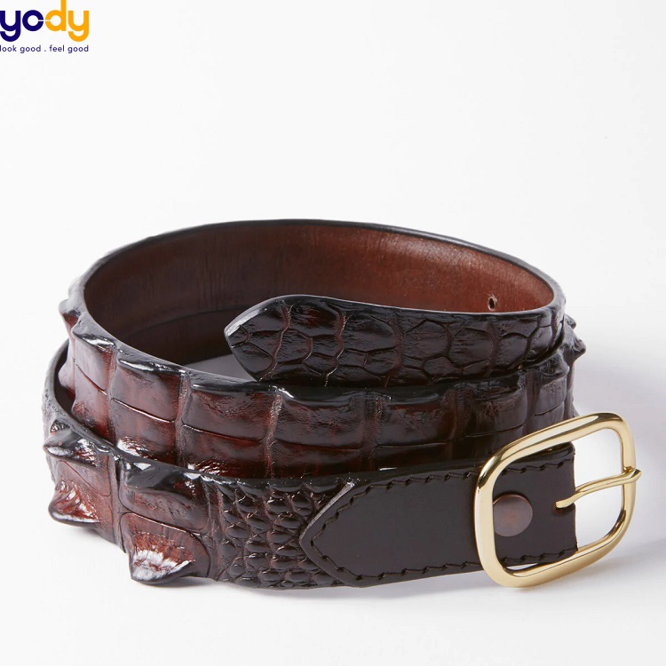 Thắt lưng nam da cá sấu