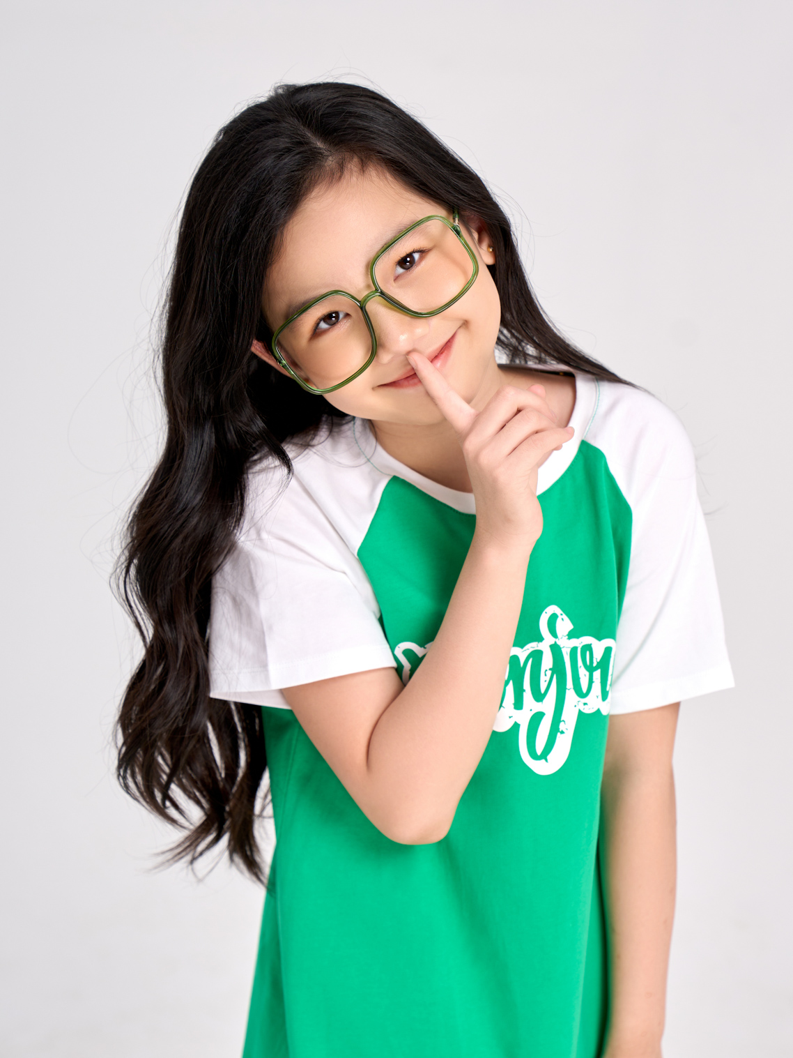 Váy Suông Bé Gái Cotton Phối Tay Raglan