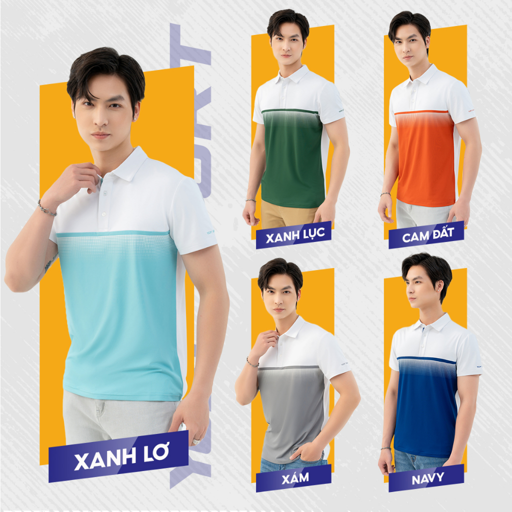 áo polo nam thể thao phối màu