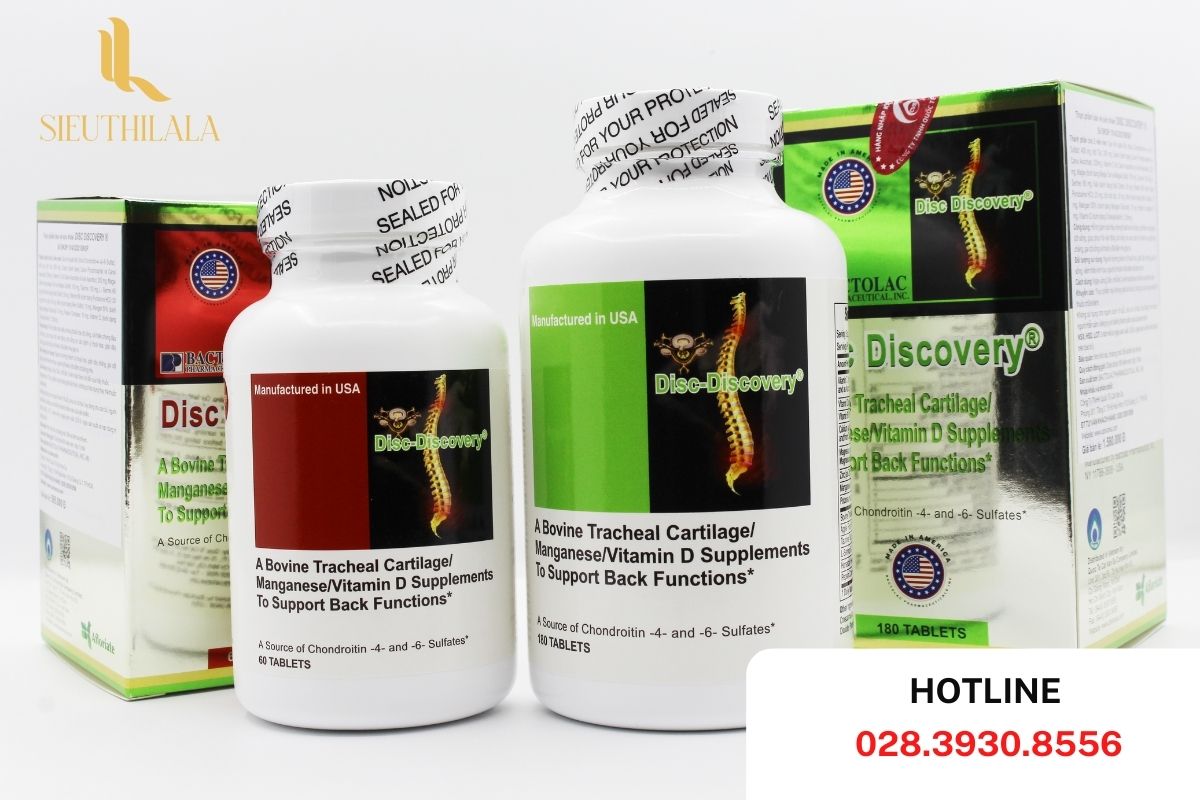 Disc Discovery hỗ trợ giảm thoái hóa cột sống, gai cột sống và đau do thoát vị đĩa đệm