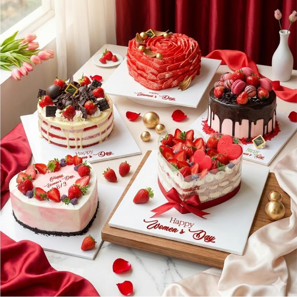 Top 5 mẫu bánh đẹp dành cho ngày Quốc tế Phụ Nữ 8.3