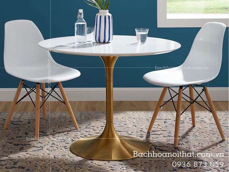Mẫu bàn cà phê mặt đá tông trắng phù hợp mọi phong cách