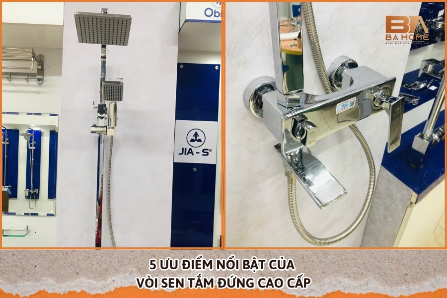 5 Ưu Điểm Nổi Bật Của Vòi Sen Tắm Đứng Cao Cấp