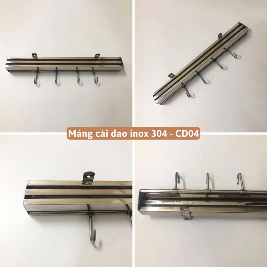 Máng Cài Dao Inox Cho Góc Bếp Sạch Sẽ Và Tiện Lợi