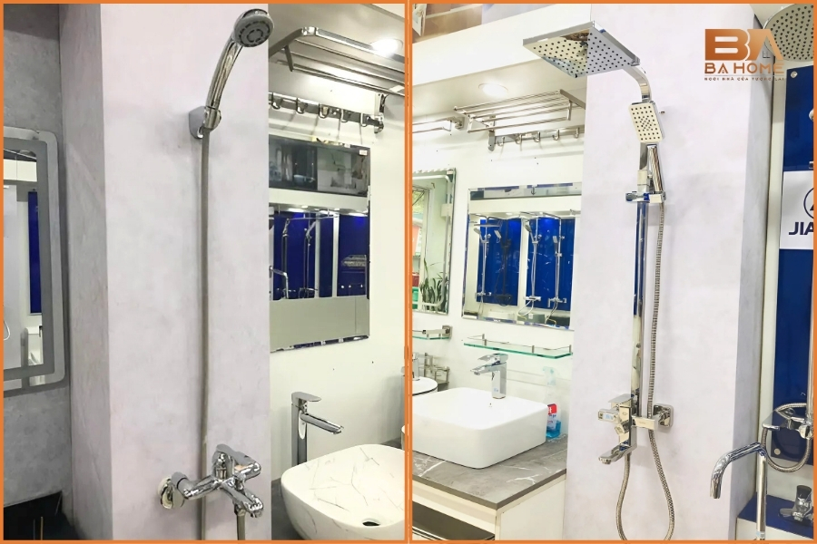 Vòi Sen Gắn Tường Là Gì? So Sánh Chi Tiết Với Sen Cây Tắm Đứng