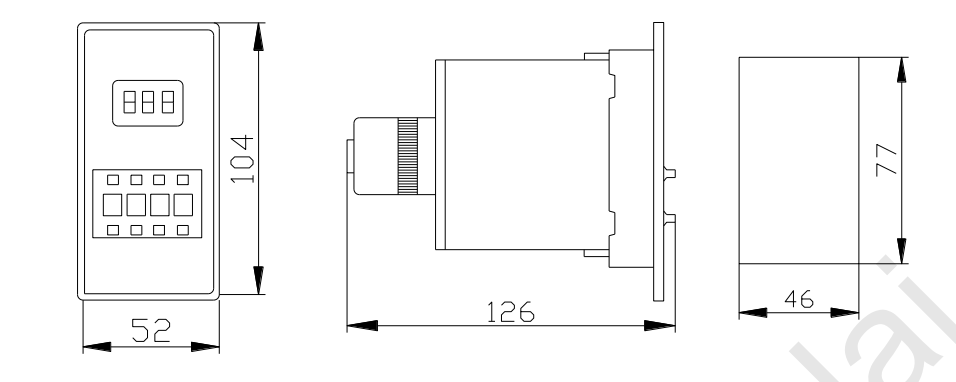 Kích thước bộ điều khiển thời gian YJ14S-4