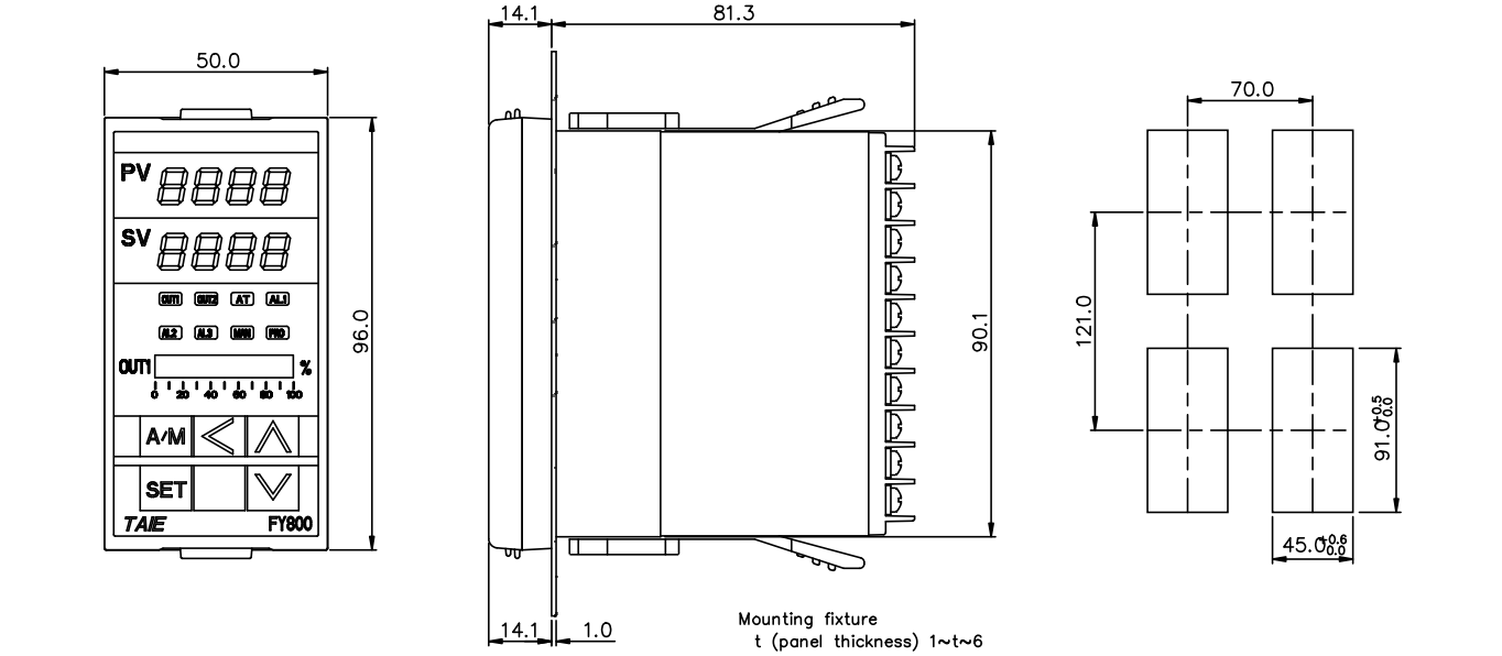 Kích thước JH860-70100B