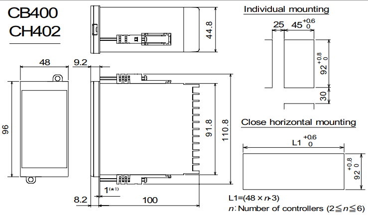 Kích thước RKC CH402