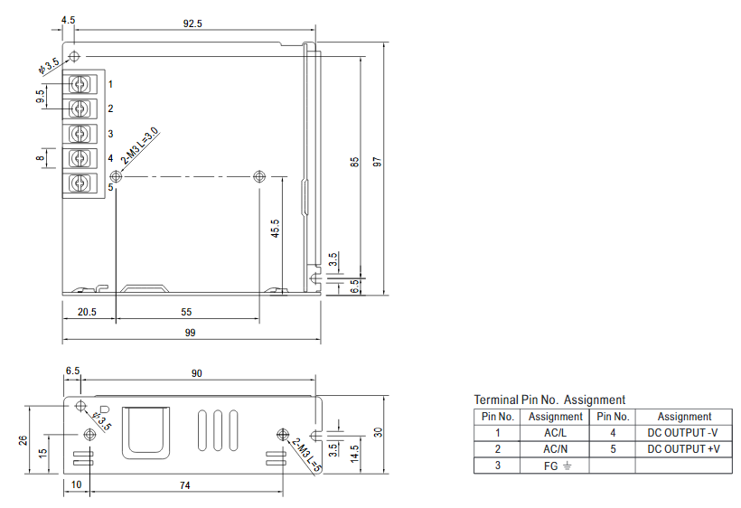 meanwell lrs75-24 kich thuoc