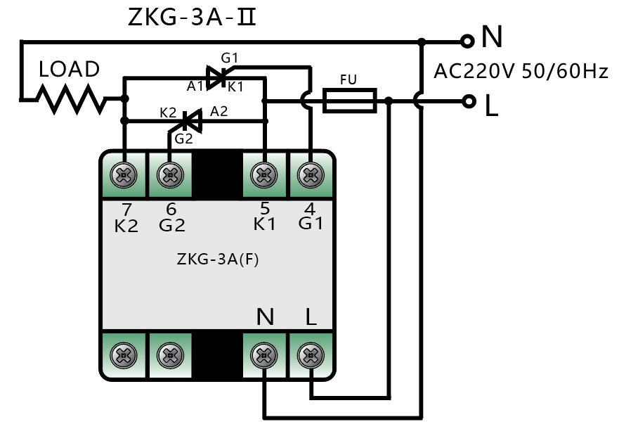 Sơ đồ đấu nối ZKG-3A