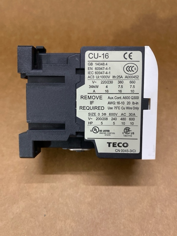Contactor TECO CU16 16A chính hãng