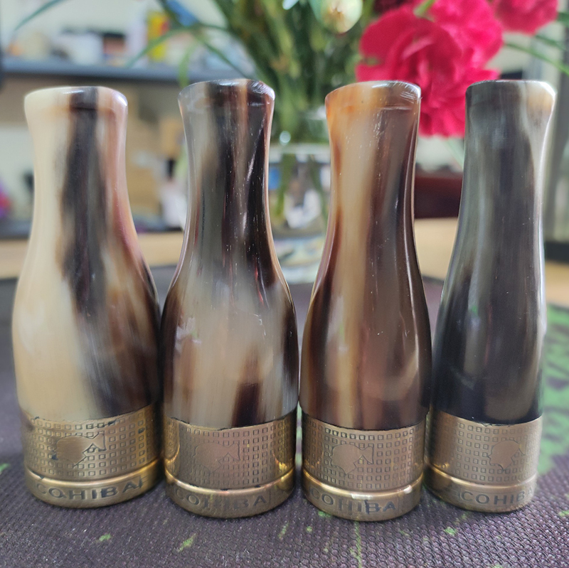 Bộ Tẩu Sừng Bắt Tóp Cuối Điếu Cigar 4 chiếc COB-TS01 Cao Cấp- Món Quà Ý Nghĩa Cho Sức Khỏe
